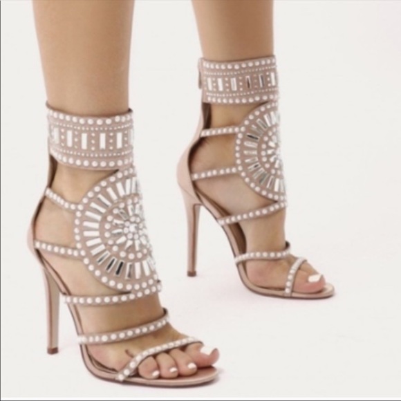 Mackin Shoes - Mackin “Nude Jeweled Heels”